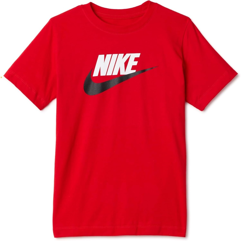 image:imageNike Unisex Big Kids Sportswear Club TShirt Large Swoosh Logo Boys and GirlsUniversity Red