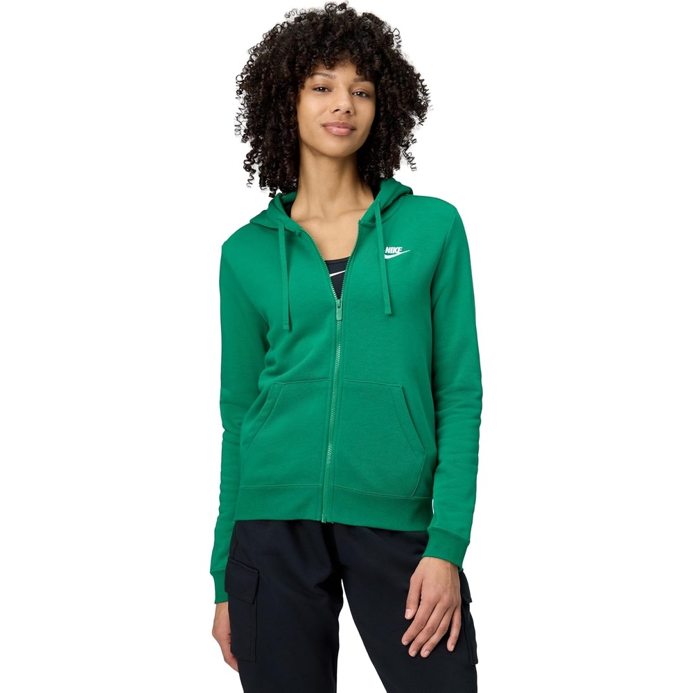 image:imageNike Womens Sportswear Club Fleece FullZip HoodieMalachiteWhite