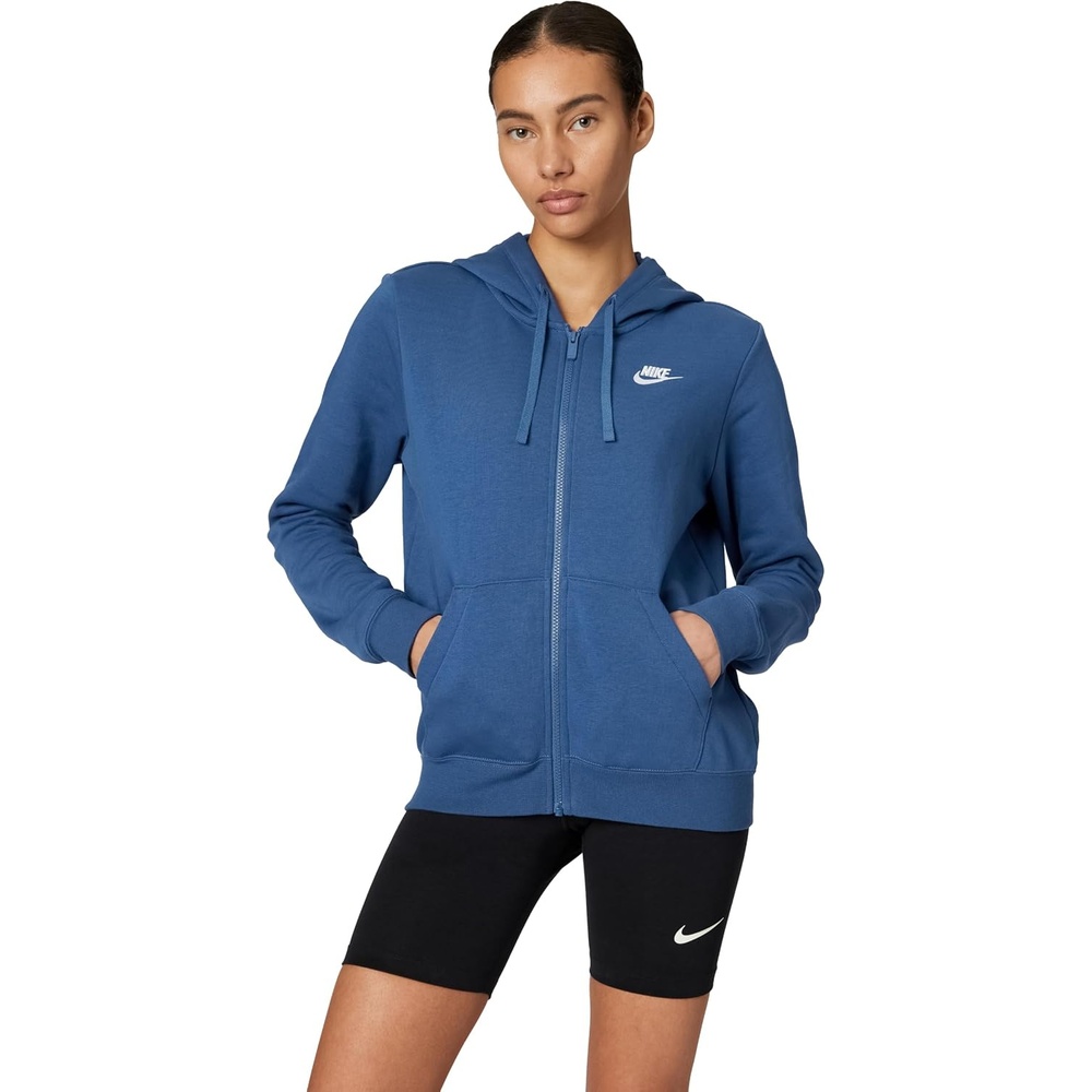 image:imageNike Womens Sportswear Club Fleece FullZip HoodieMystic NavyWhite