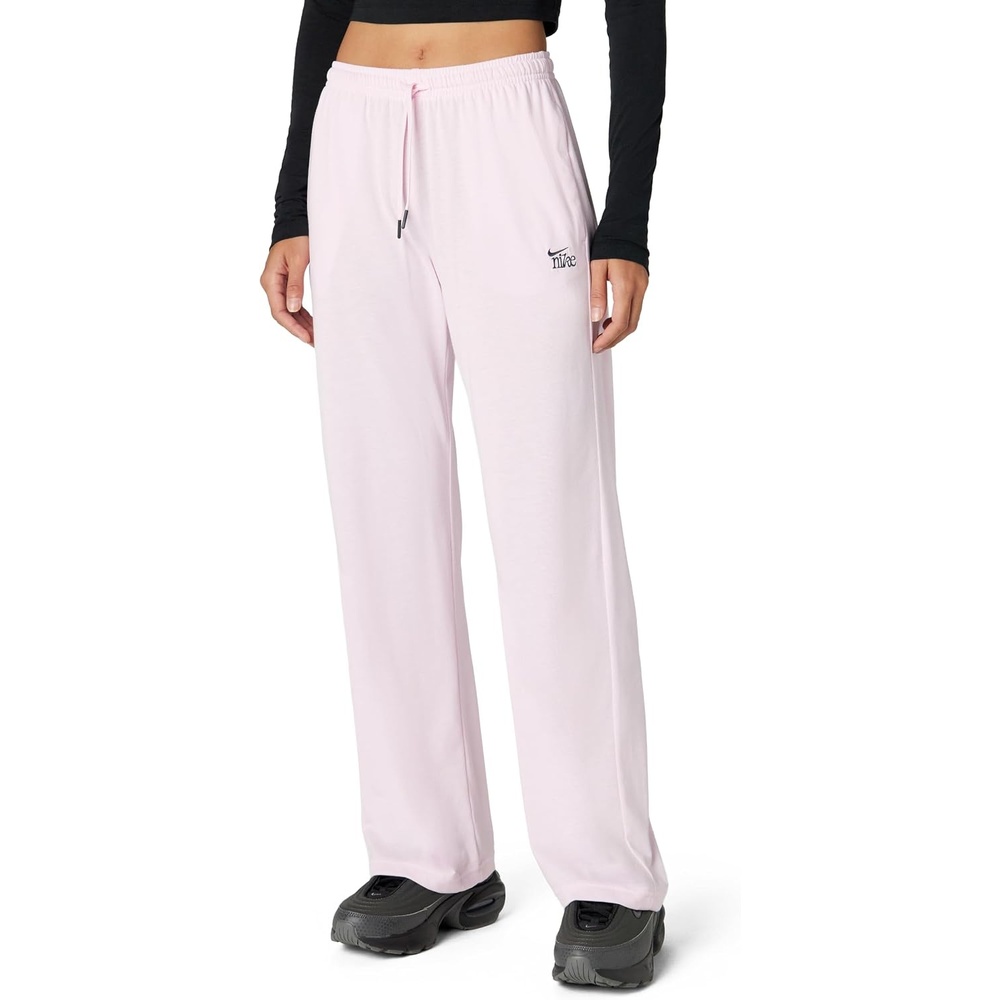 image:imageNike Womens Sportwear Chill Knit Lightweight Open Hem PantPink FoamDark Smoke Grey