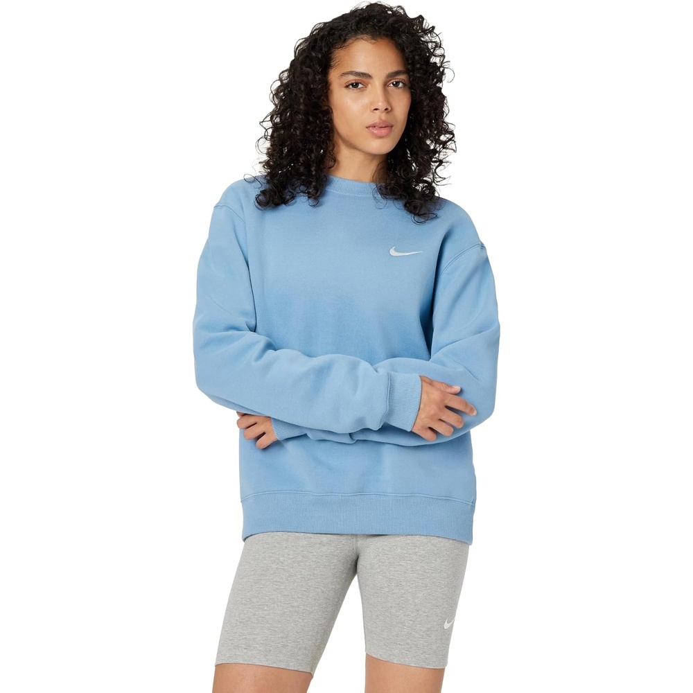 image:imageNike Womens Studio Fleece Crewneck SweatshirtWork BlueSail
