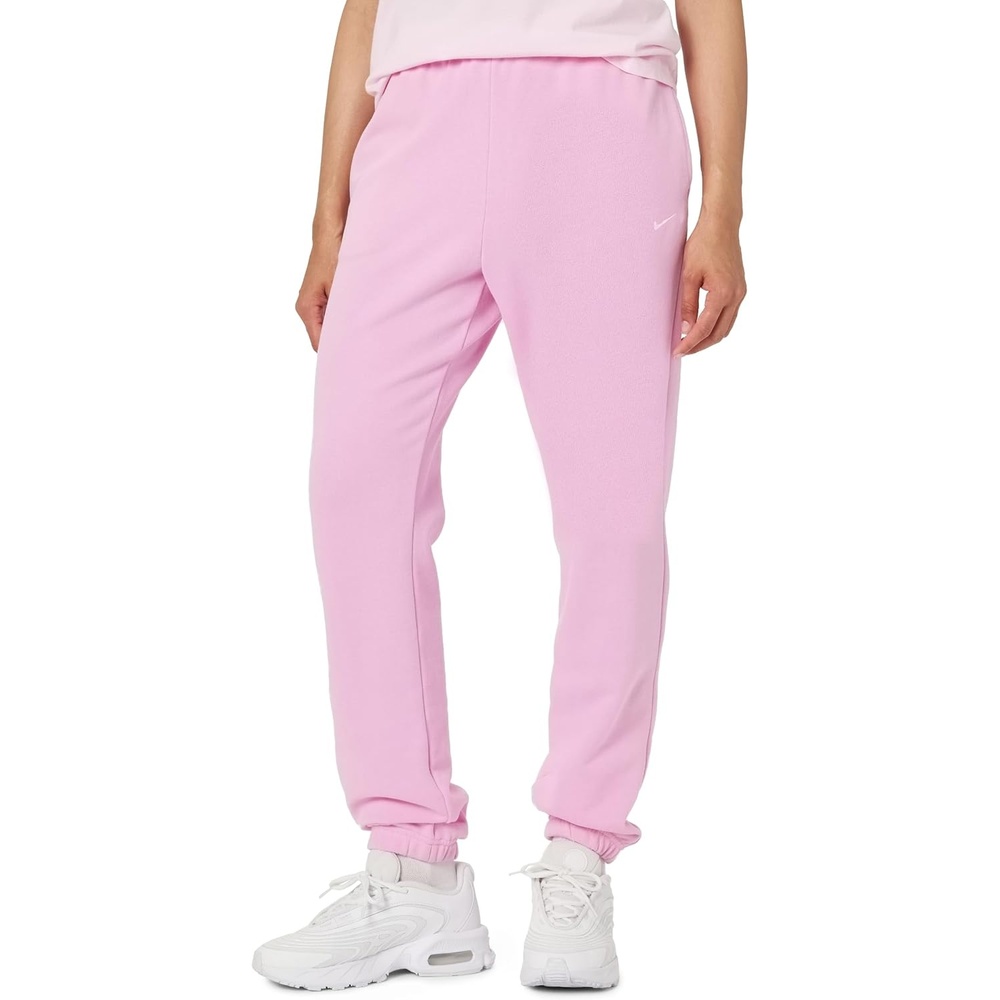 image:imageNike Womens Studio Fleece MidRise Cuff PantsPink RiseSail