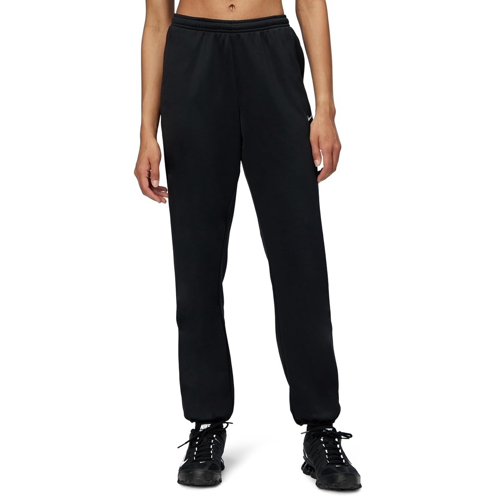 image:imageNike Womens Studio Fleece Sport ThermaFIT MidRise PantsBlackWhite