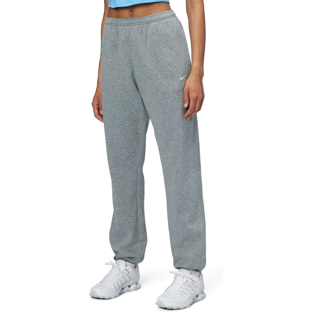 image:imageNike Womens Studio Fleece Sport ThermaFIT MidRise PantsSmoke GreyHeatherWhite