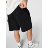 Nike Men’s Club Brushed Fleece Cargo Shorts(Black/Black/White)