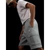 Nike Men’s Club Brushed Fleece Cargo Shorts(Dark Grey Heather/Light Smoke Grey/White)