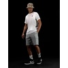 Nike Men’s Club Brushed Fleece Cargo Shorts(Dark Grey Heather/Light Smoke Grey/White)
