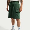 Nike Men’s Club Brushed Fleece Cargo Shorts(Fir/Fir/White)