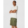 Nike Men’s Club Brushed Fleece Cargo Shorts(Medium Olive/Medium Olive/White)