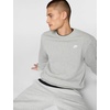 Nike Men’s Club Fleece Crew Sweatshirt(Dark Grey Heather/White)
