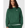Nike Men’s Club Fleece Crew Sweatshirt(Fir/White)