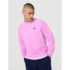 Nike Men’s Club Fleece Crew Sweatshirt(Light Magenta/Midnight Navy)