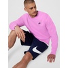 Nike Men’s Club Fleece Crew Sweatshirt(Light Magenta/Midnight Navy)