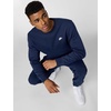 Nike Men’s Club Fleece Crew Sweatshirt(Obsidian/White)