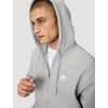Nike Men’s Club Full-zip Fleece Hoodie(Dark Grey Heather/Light Smoke Grey/White)