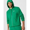 Nike Men’s Club Full-zip Fleece Hoodie(Malachite/Malachite/White)