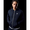 Nike Men’s Club Full-zip Fleece Hoodie(Obsidian/Obsidian/White)