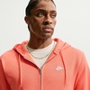 Nike Men’s Club Full-zip Fleece Hoodie(Orange Frost/Orange Frost/White)