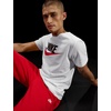 Nike Men’s Logo Sportswear T-Shirt(White/Black/University Red)