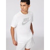 Nike Men’s Logo Sportswear T-Shirt(White/Metallic Silver)