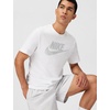 Nike Men’s Logo Sportswear T-Shirt(White/Metallic Silver)