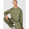 Nike Men’s Sportswear Club Long-Sleeve Varsity Crew(Medium Olive/White)