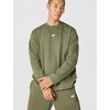 Nike Men’s Sportswear Club Long-Sleeve Varsity Crew(Medium Olive/White)