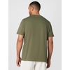 Nike Men’s Sportswear Club Short-Sleeve Varsity Top(Medium Olive/White)