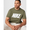 Nike Men’s Sportswear Club Short-Sleeve Varsity Top(Medium Olive/White)