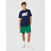 Nike Men’s Sportswear Club Short-Sleeve Varsity Top(Obsidian/White)