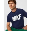 Nike Men’s Sportswear Club Short-Sleeve Varsity Top(Obsidian/White)