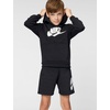 Nike Unisex Big Kids’ Sportswear Club Fleece French Terry Shorts (Big Logo) – Boys and Girls(Black/Grey)