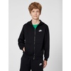Nike Unisex Big Kids’ Sportswear Club Fleece Full-Zip Hoodie – Boys and Girls Sweatshirt(Black/White)