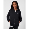 Nike Unisex Big Kids’ Sportswear Club Fleece Full-Zip Hoodie – Boys and Girls Sweatshirt(Black/White)