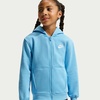 Nike Unisex Big Kids’ Sportswear Club Fleece Full-Zip Hoodie – Boys and Girls Sweatshirt(Football Blue/White)