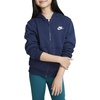 Nike Unisex Big Kids’ Sportswear Club Fleece Full-Zip Hoodie – Boys and Girls Sweatshirt(Midnight Navy/White)