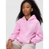 Nike Unisex Big Kids’ Sportswear Club Fleece Full-Zip Hoodie – Boys and Girls Sweatshirt(Pink Rise/White)