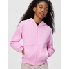 Nike Unisex Big Kids’ Sportswear Club Fleece Full-Zip Hoodie – Boys and Girls Sweatshirt(Pink Rise/White)