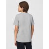 Nike Unisex Big Kids’ Sportswear Club T-Shirt (Large Swoosh Logo) – Boys and Girls(Dark Grey Heather/White)