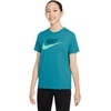 Nike Unisex Big Kids’ Sportswear Club T-Shirt (Large Swoosh Logo) – Boys and Girls(Energy/Bright Spruce/Arctic Green)