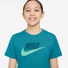 Nike Unisex Big Kids’ Sportswear Club T-Shirt (Large Swoosh Logo) – Boys and Girls(Energy/Bright Spruce/Arctic Green)