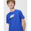 Nike Unisex Big Kids’ Sportswear Club T-Shirt (Large Swoosh Logo) – Boys and Girls(Game Royal/White/Obsidian)
