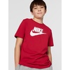 Nike Unisex Big Kids’ Sportswear Club T-Shirt (Large Swoosh Logo) – Boys and Girls(Tough Red)