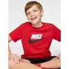 Nike Unisex Big Kids’ Sportswear Club T-Shirt (Large Swoosh Logo) – Boys and Girls(University Red)