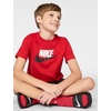 Nike Unisex Big Kids’ Sportswear Club T-Shirt (Large Swoosh Logo) – Boys and Girls(University Red)