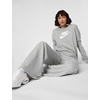 Nike Women’s Sportswear Club Fleece Mid-Rise Wide-Leg Sweatpants(Dark Grey Heather/White)