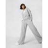 Nike Women’s Sportswear Club Fleece Mid-Rise Wide-Leg Sweatpants(Dark Grey Heather/White)