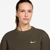 Nike Women’s Studio Fleece Crewneck Sweatshirt(Dark Hazel/Sail)