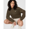 Nike Women’s Studio Fleece Crewneck Sweatshirt(Dark Hazel/Sail)
