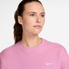 Nike Women’s Studio Fleece Crewneck Sweatshirt(Pink Rise/Sail)